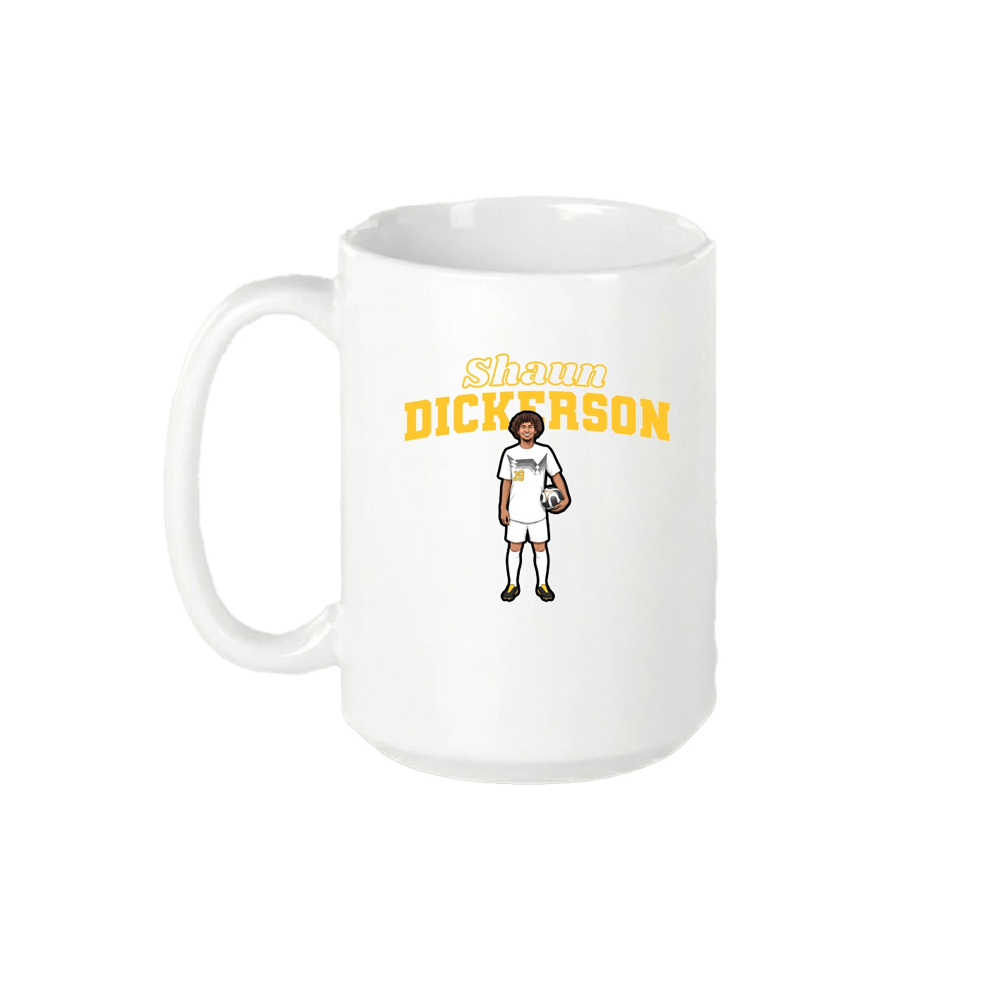15oz Coffee Mug — Name Arch in White