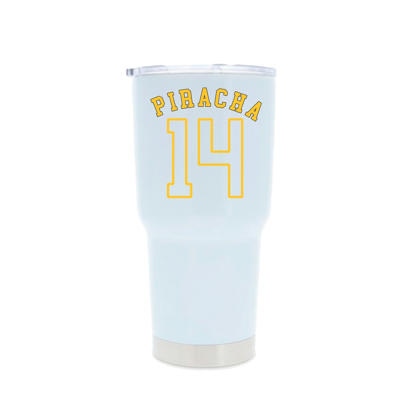 30oz Stainless Steel Tumbler — Shirsey Arch in White