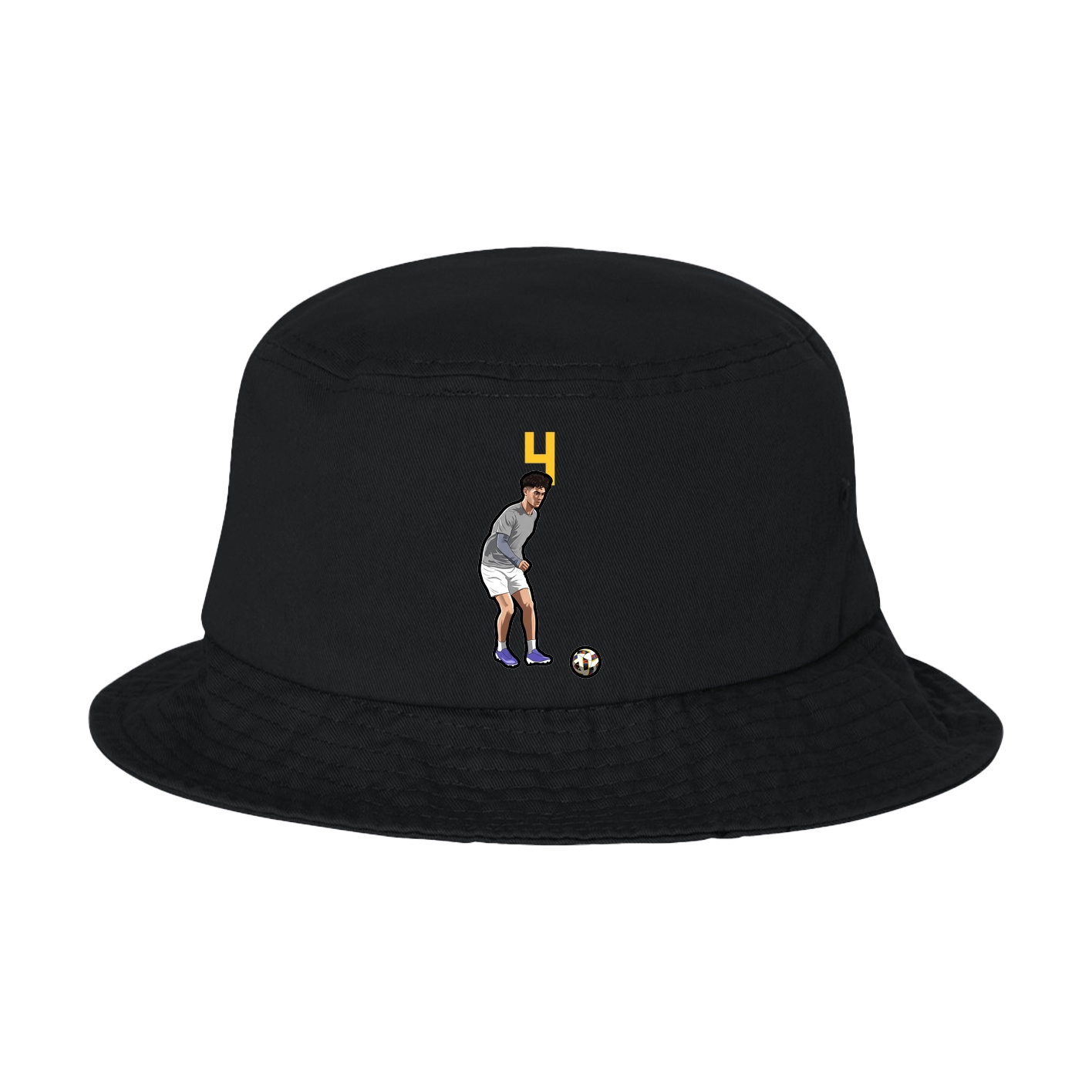 Bucket Cap — Number Top in Black