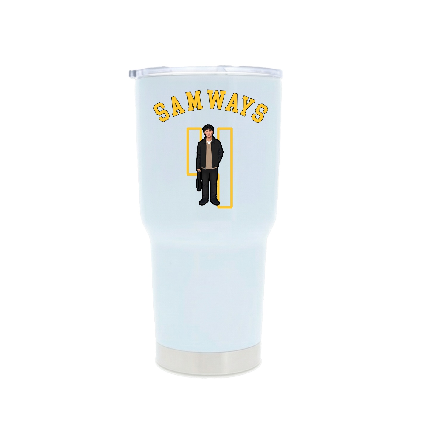 30oz Stainless Steel Tumbler — Shirsey Arch in White