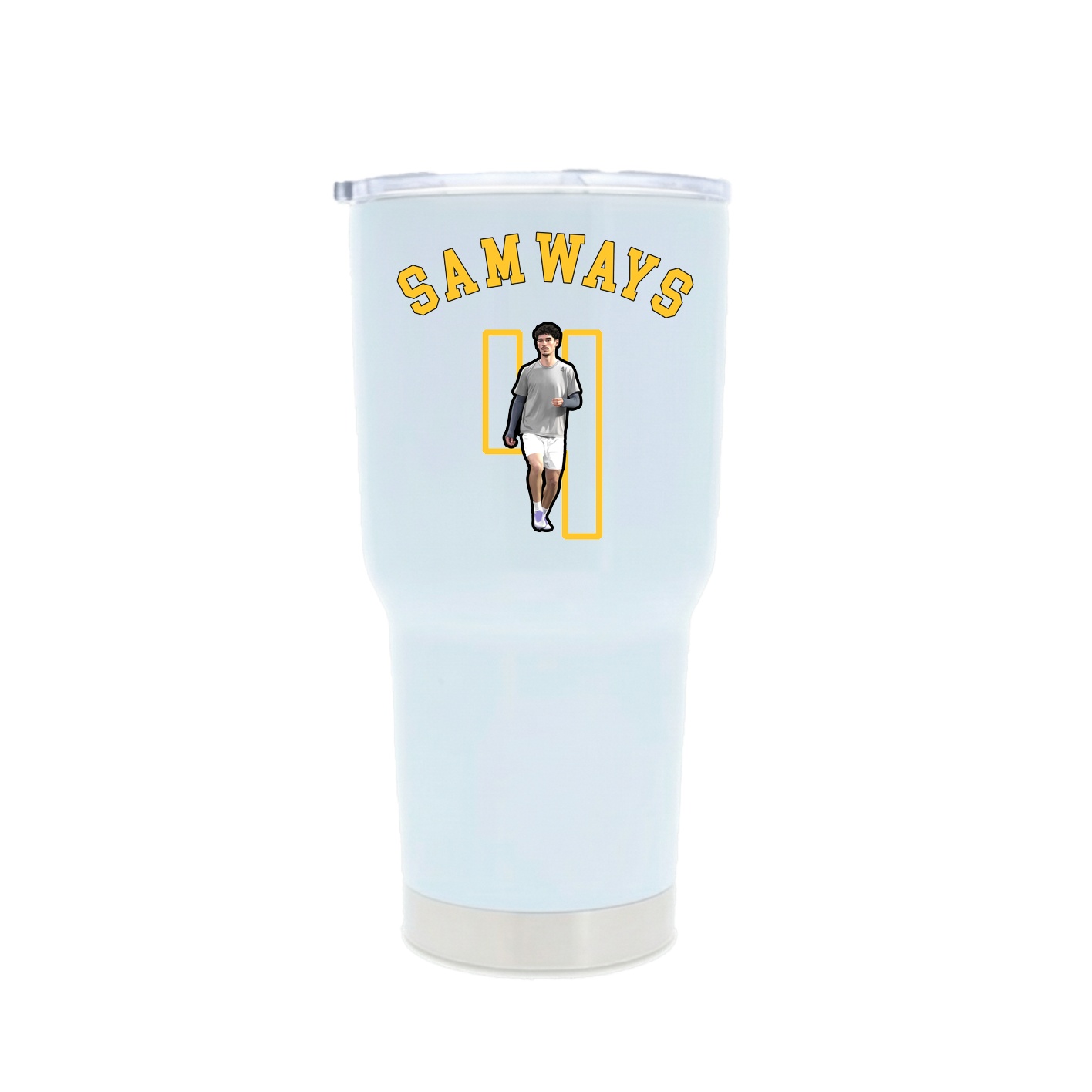 30oz Stainless Steel Tumbler — Shirsey Arch in White