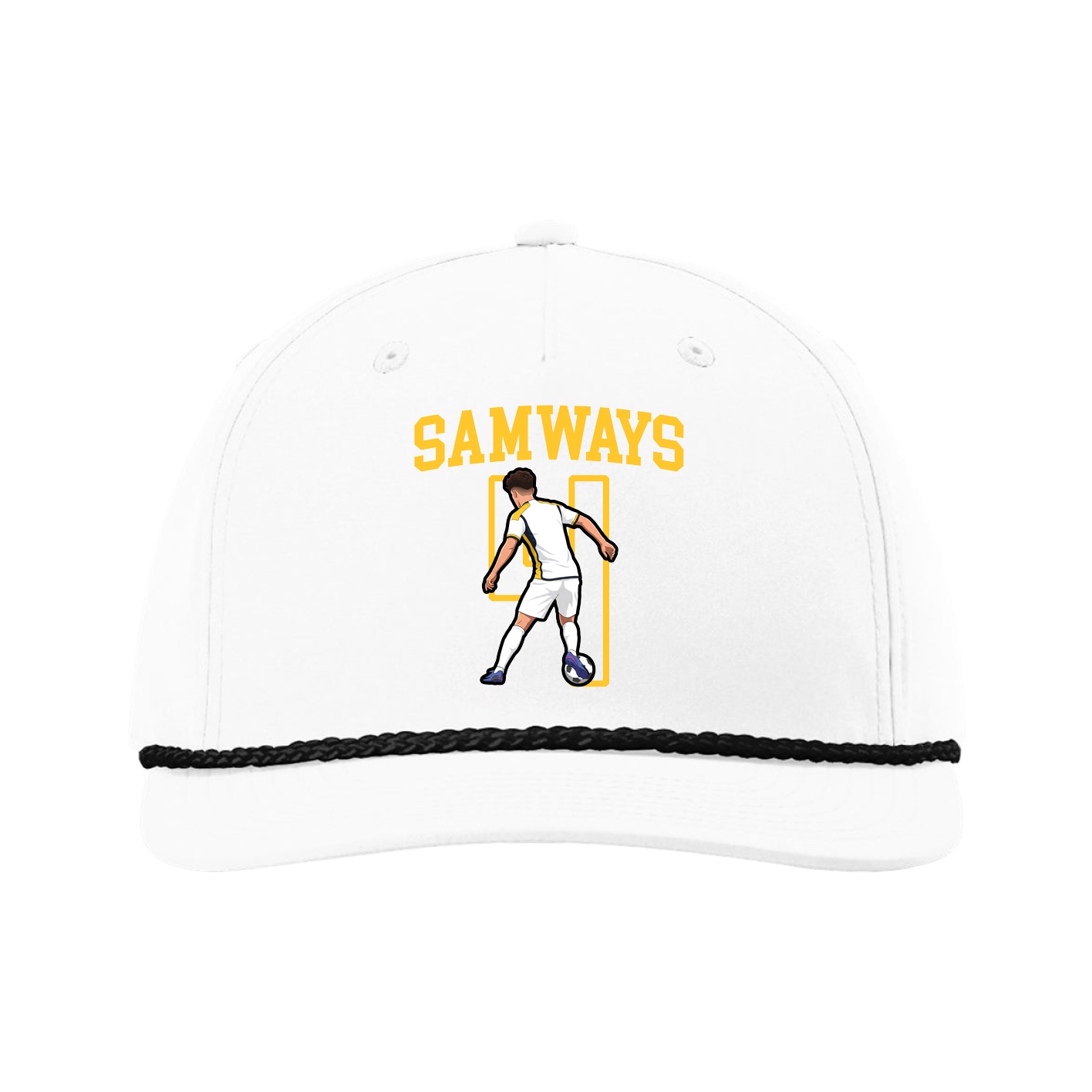 Five-Panel Classic Rope Cap — Shirsey in White