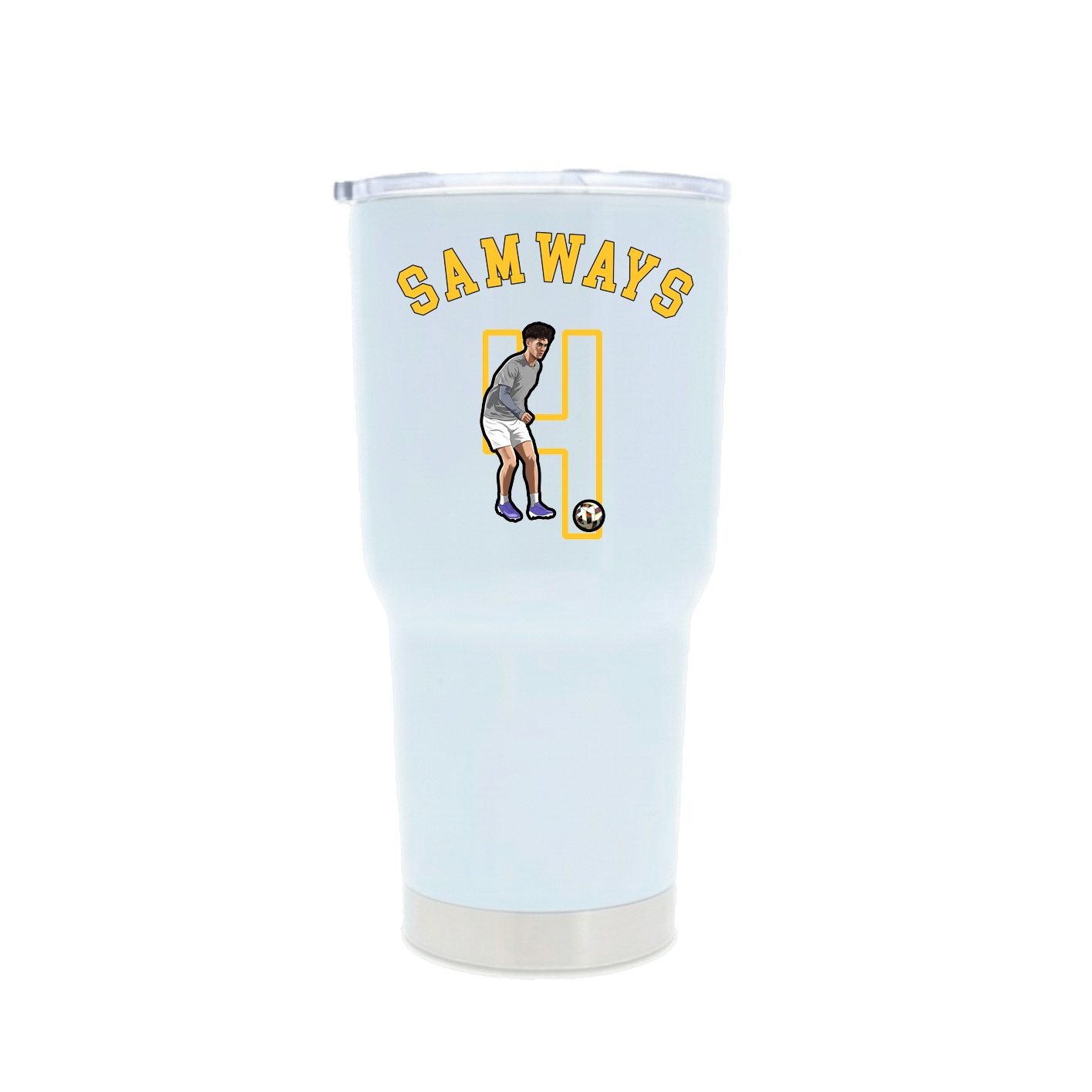 30oz Stainless Steel Tumbler — Shirsey Arch in White