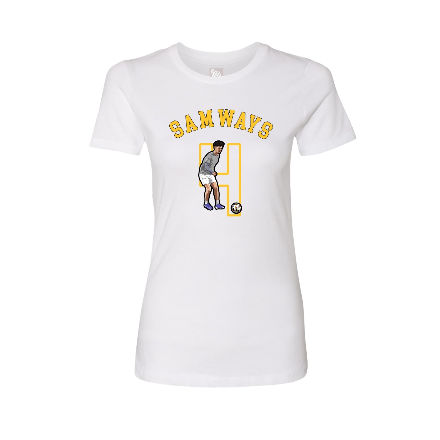 Fitted Women's Tee — Shirsey Arch in White