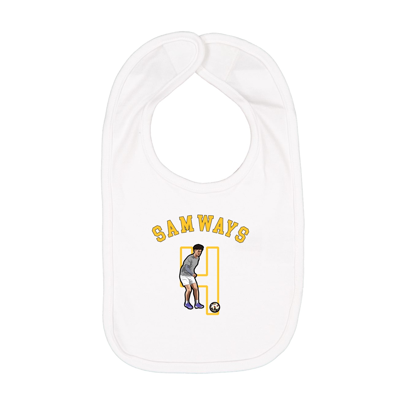 Infant Bib — Shirsey Arch in White