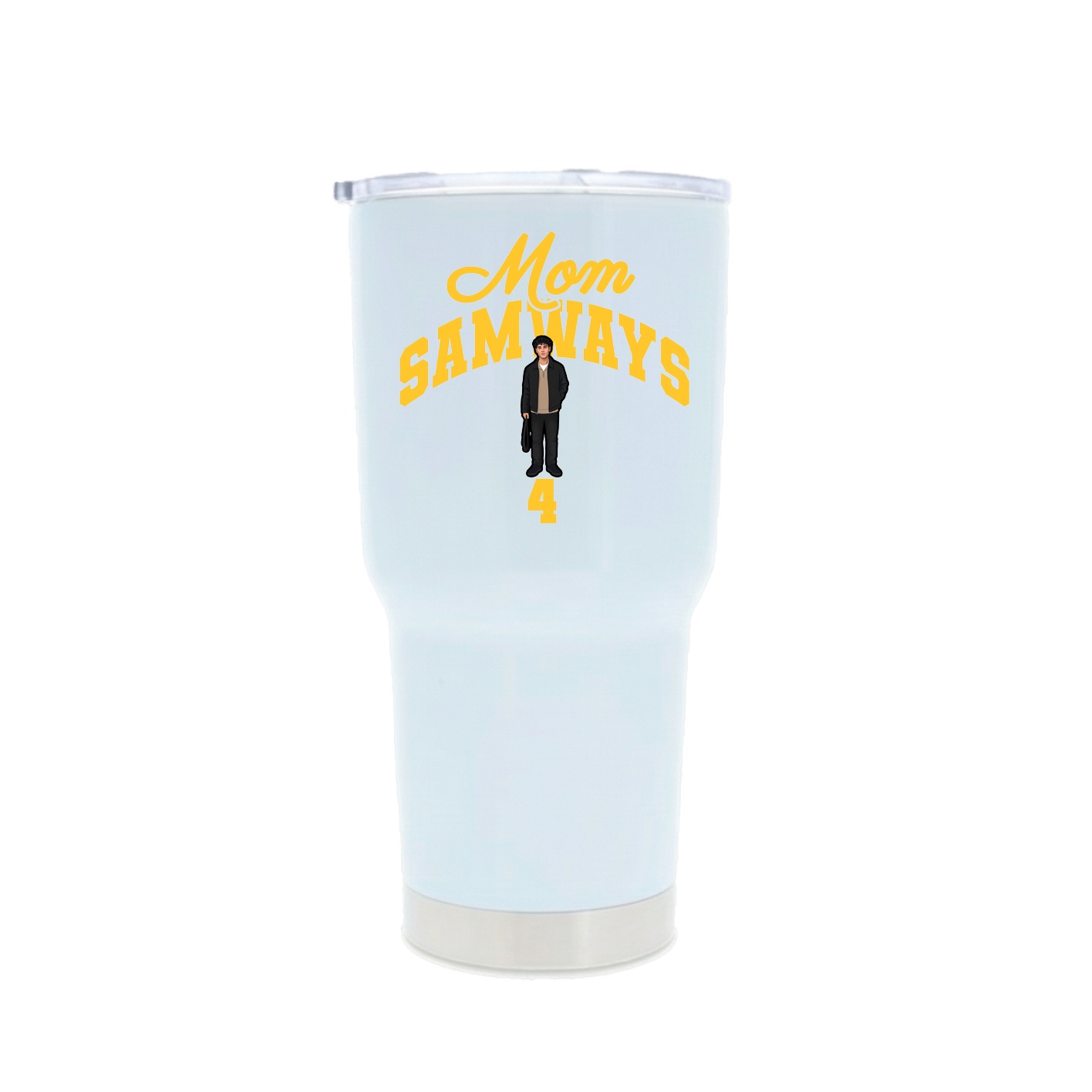 30oz Stainless Steel Tumbler — Mothers Day Arch in White