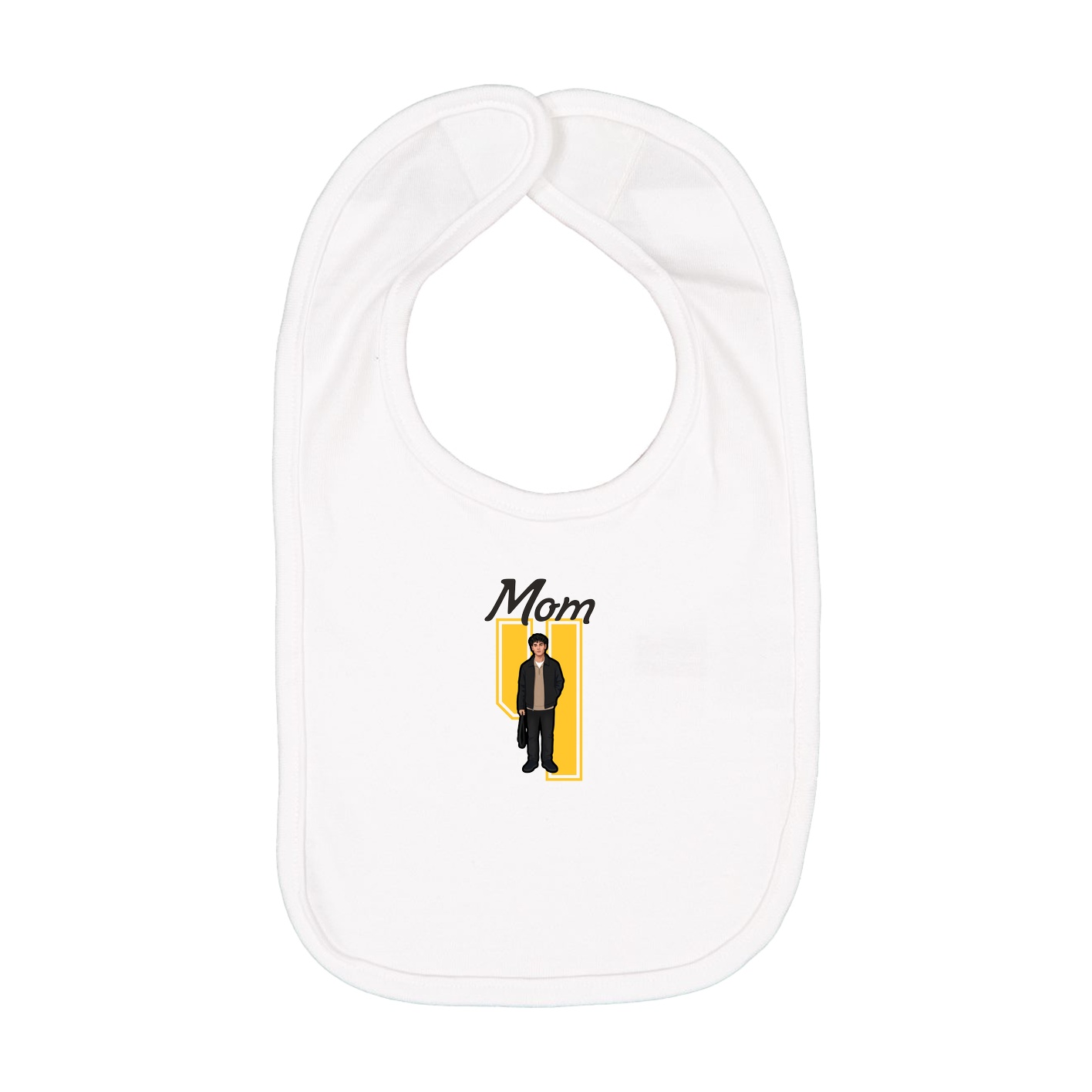 Infant Bib — Mothers Day Shirsey in White