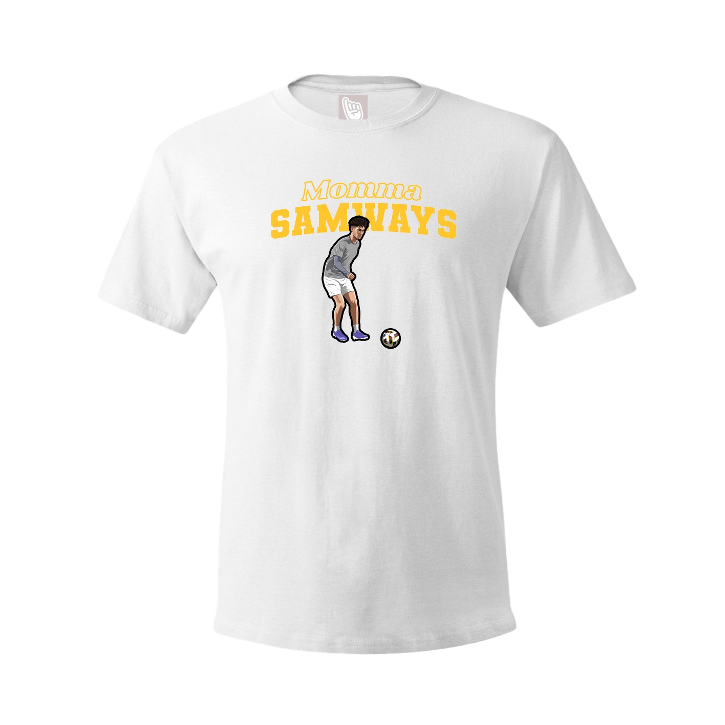 Youth Tee — Mothers Day Block in White