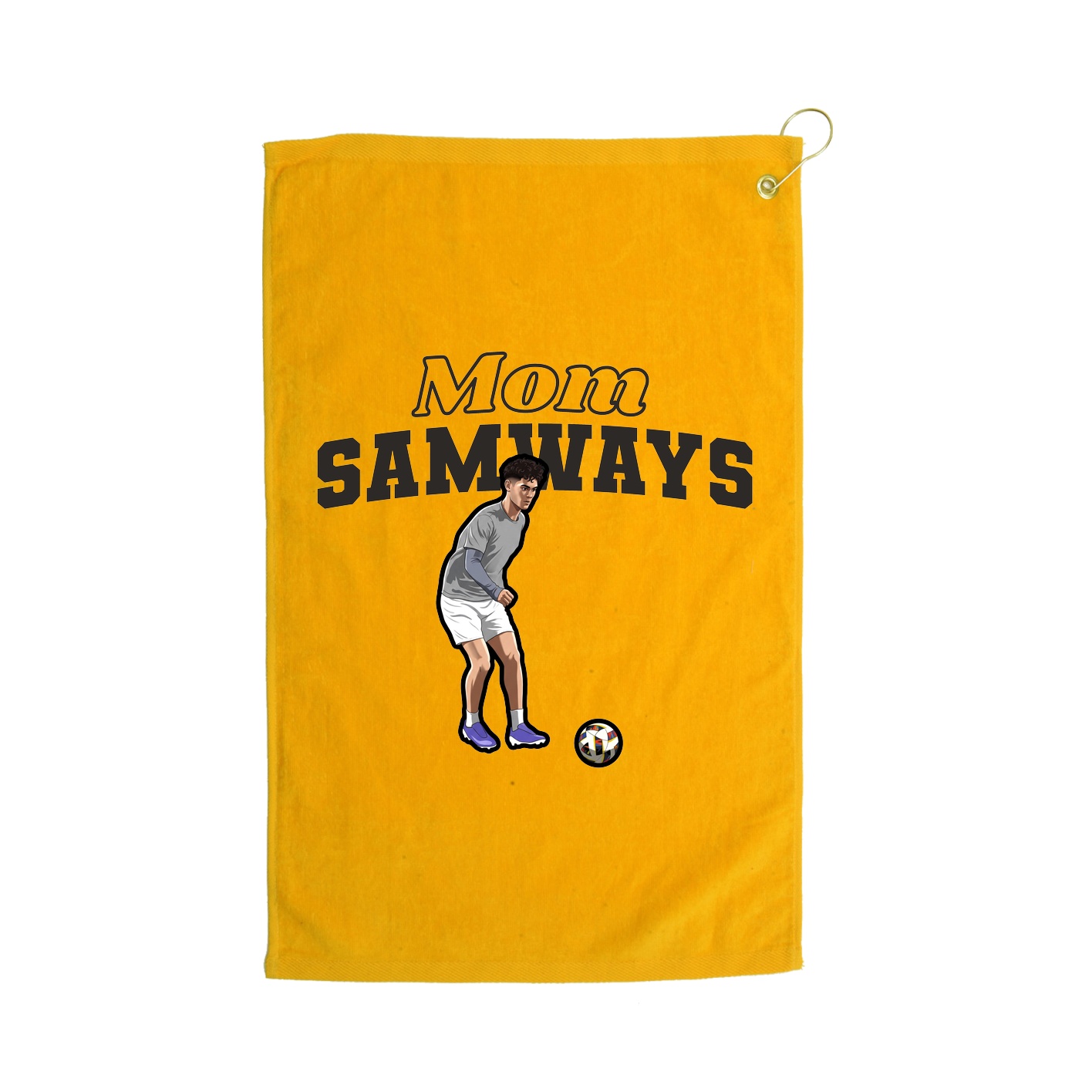 Golf Towel — Mothers Day Block in Gold