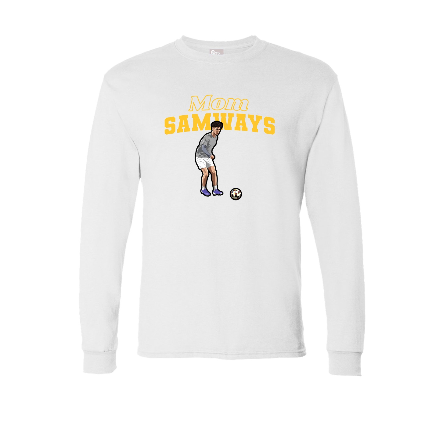 Long Sleeve Tee — Mothers Day Block in White