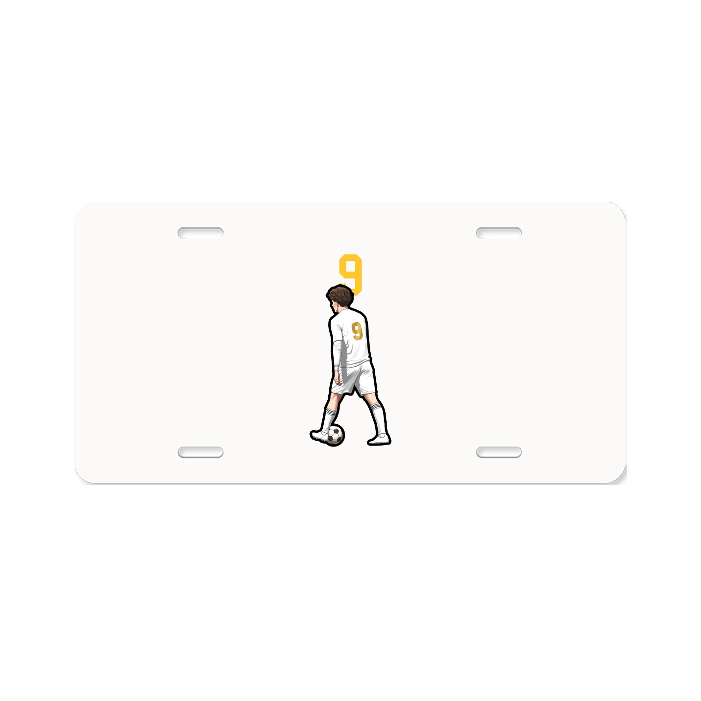 License Plate — Number Top in Classic