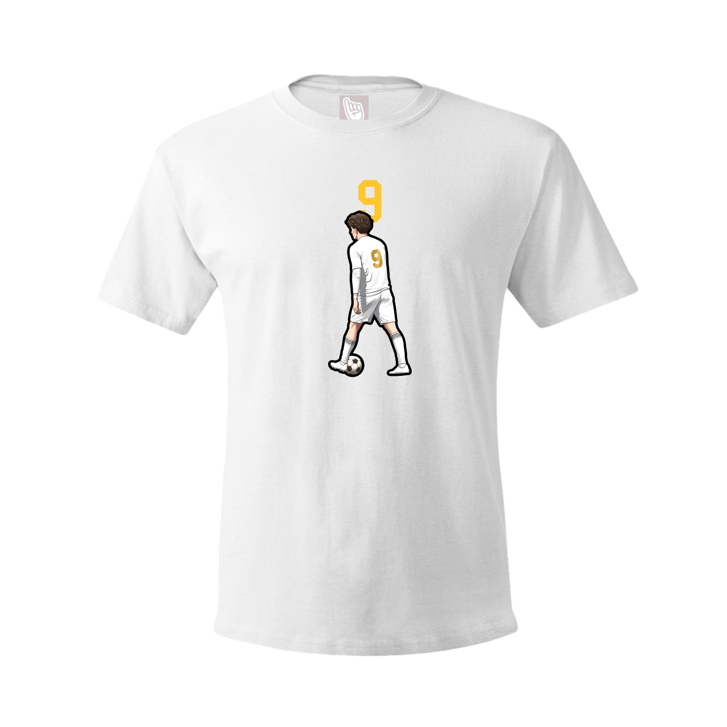 Youth Tee — Number Top in White