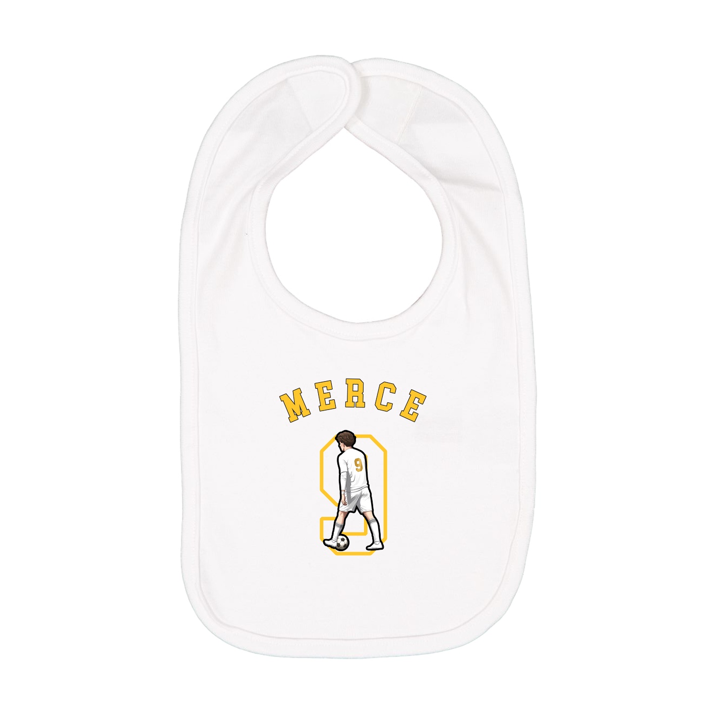 Infant Bib — Shirsey Arch in White