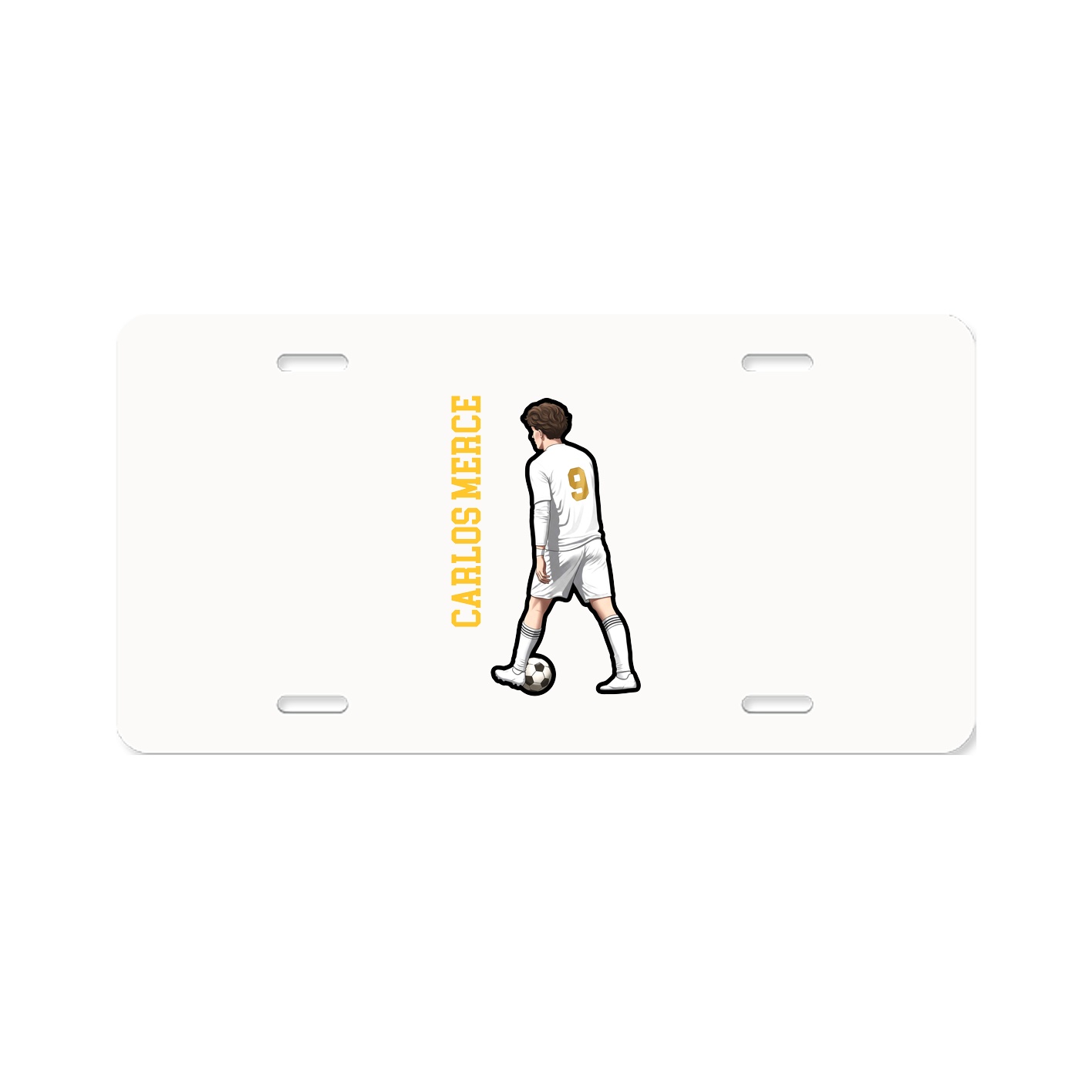 License Plate — Name Vertical in Classic