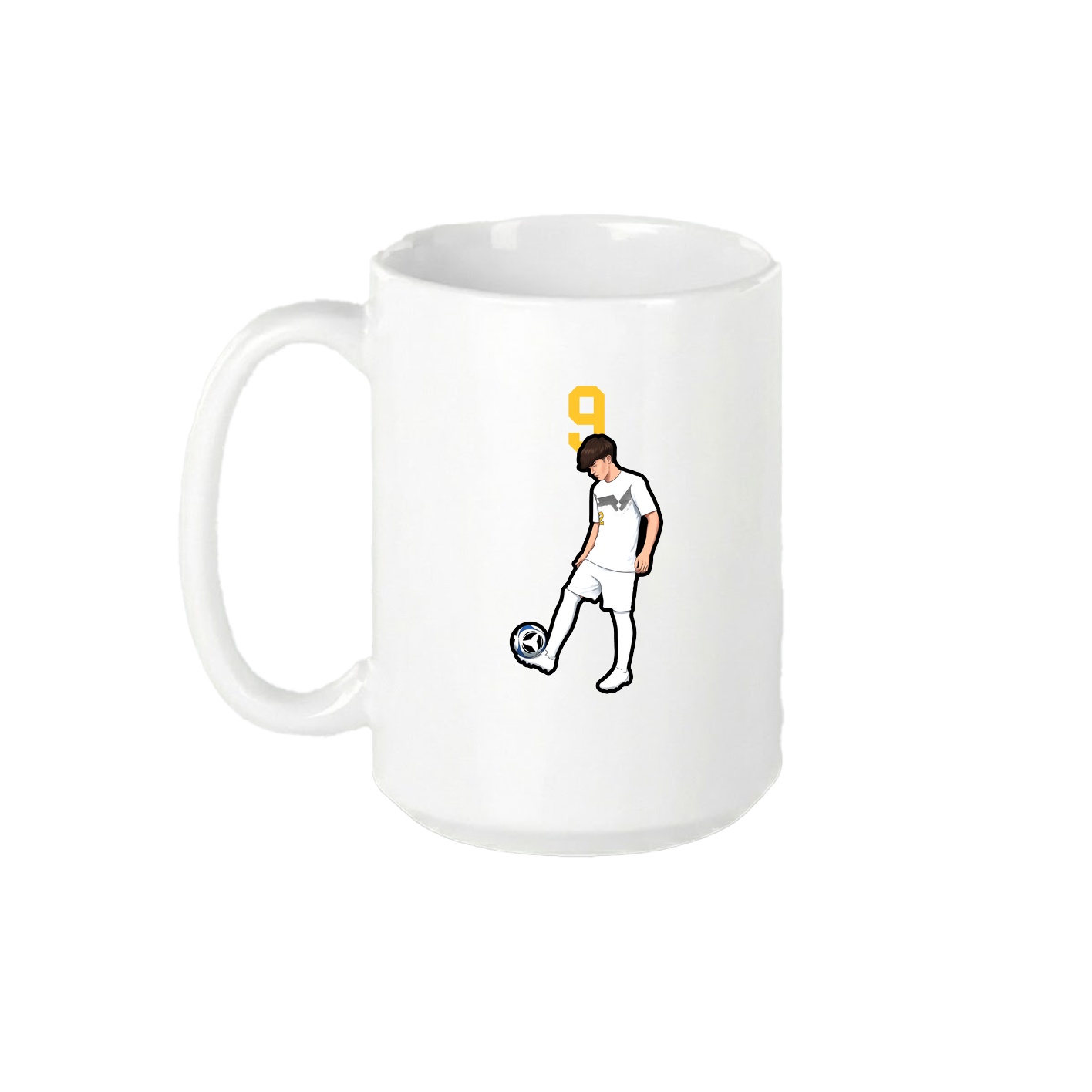 15oz Coffee Mug — Number Top in White