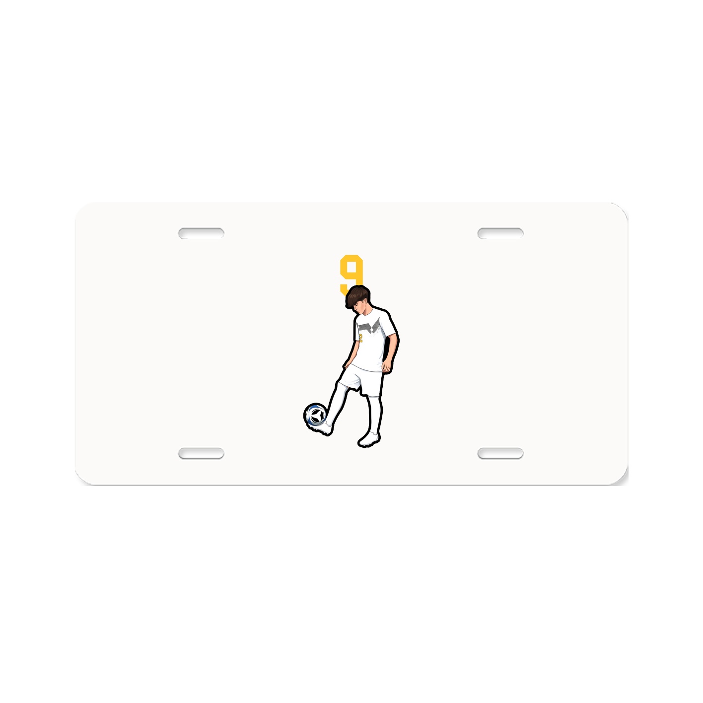 License Plate — Number Top in Classic
