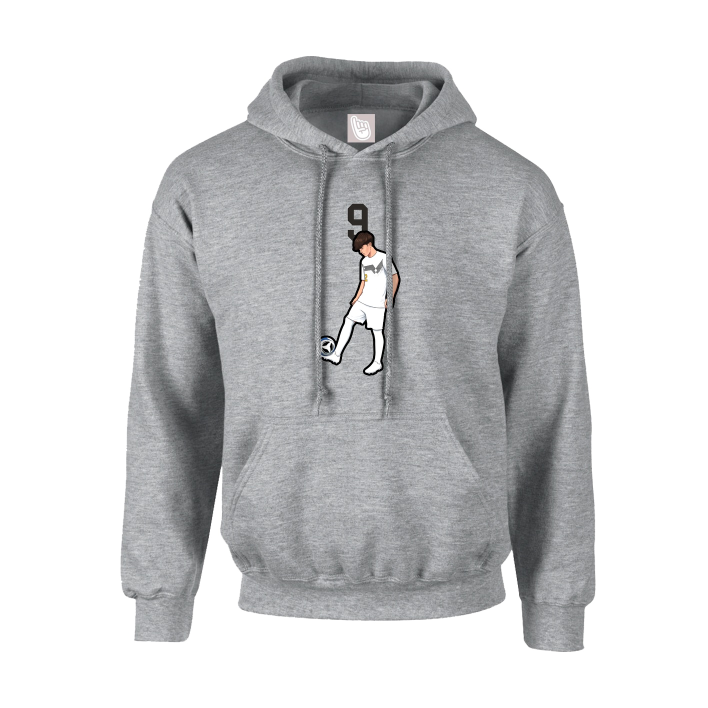 Hoodie — Number Top in Grey
