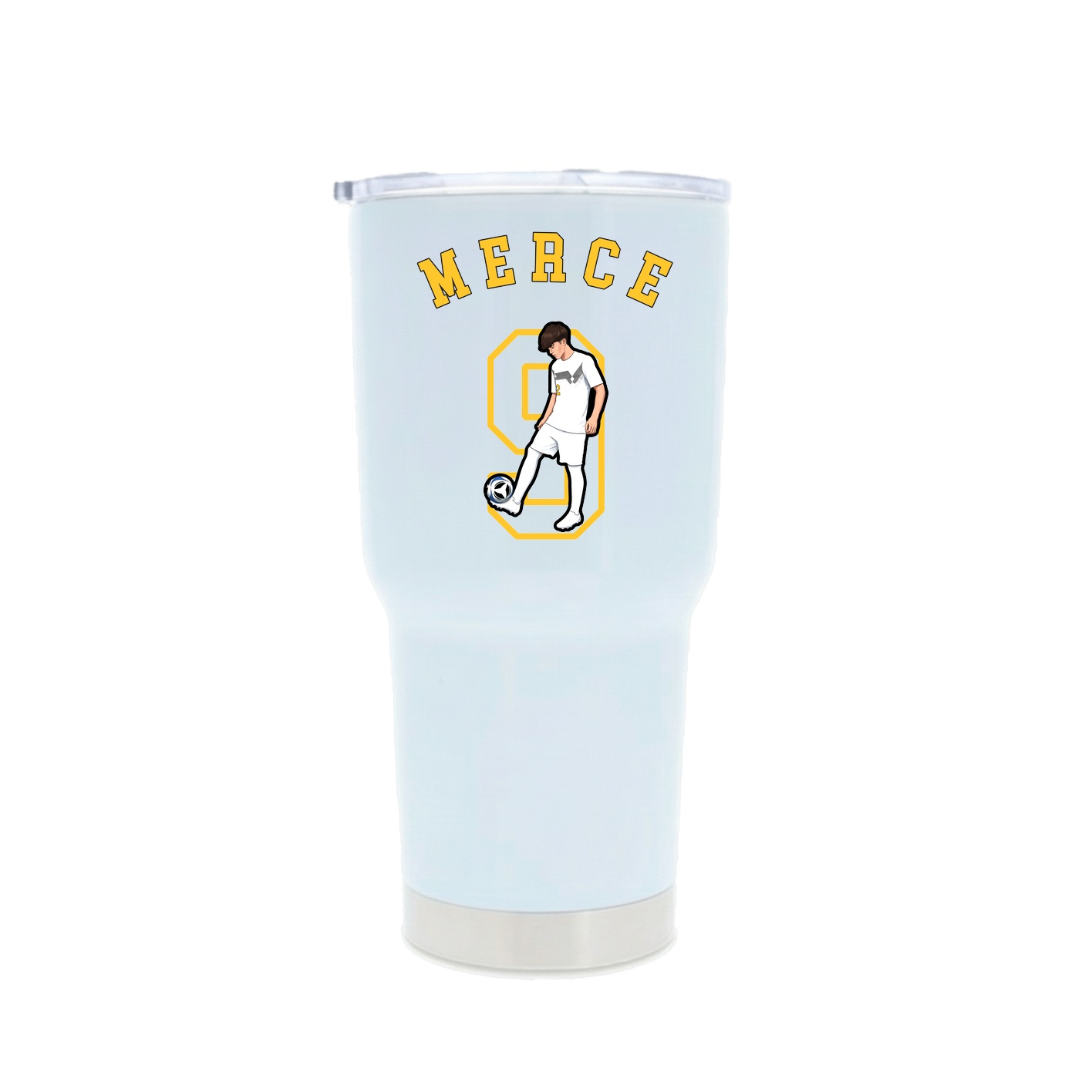 30oz Stainless Steel Tumbler — Shirsey Arch in White