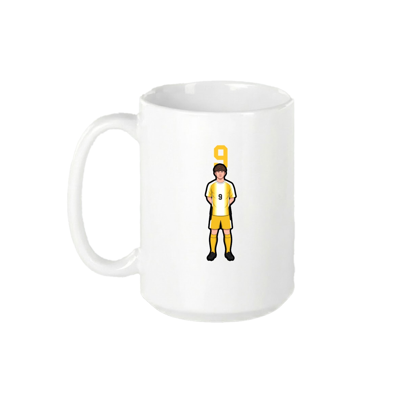 15oz Coffee Mug — Number Top in White