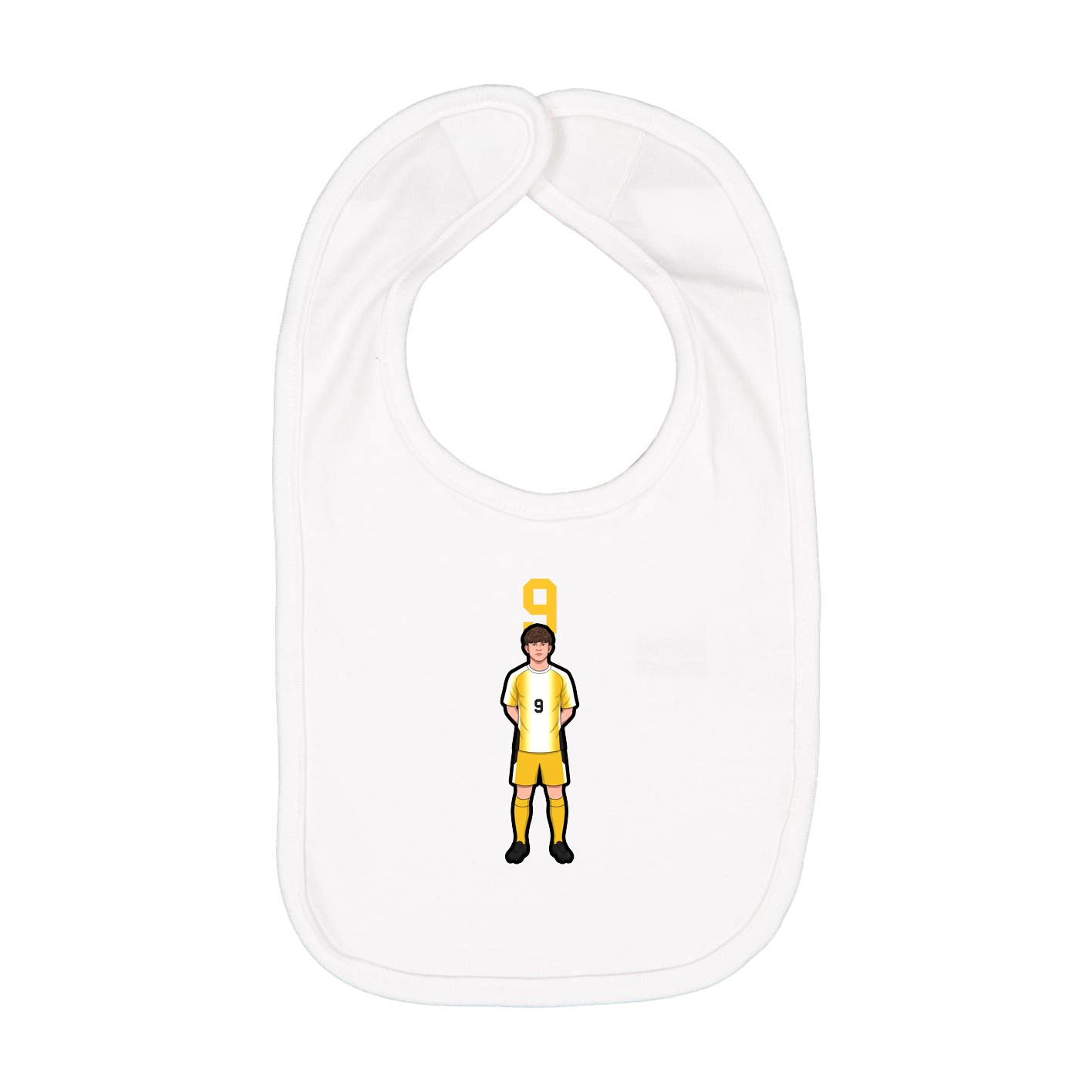 Infant Bib — Number Top in White