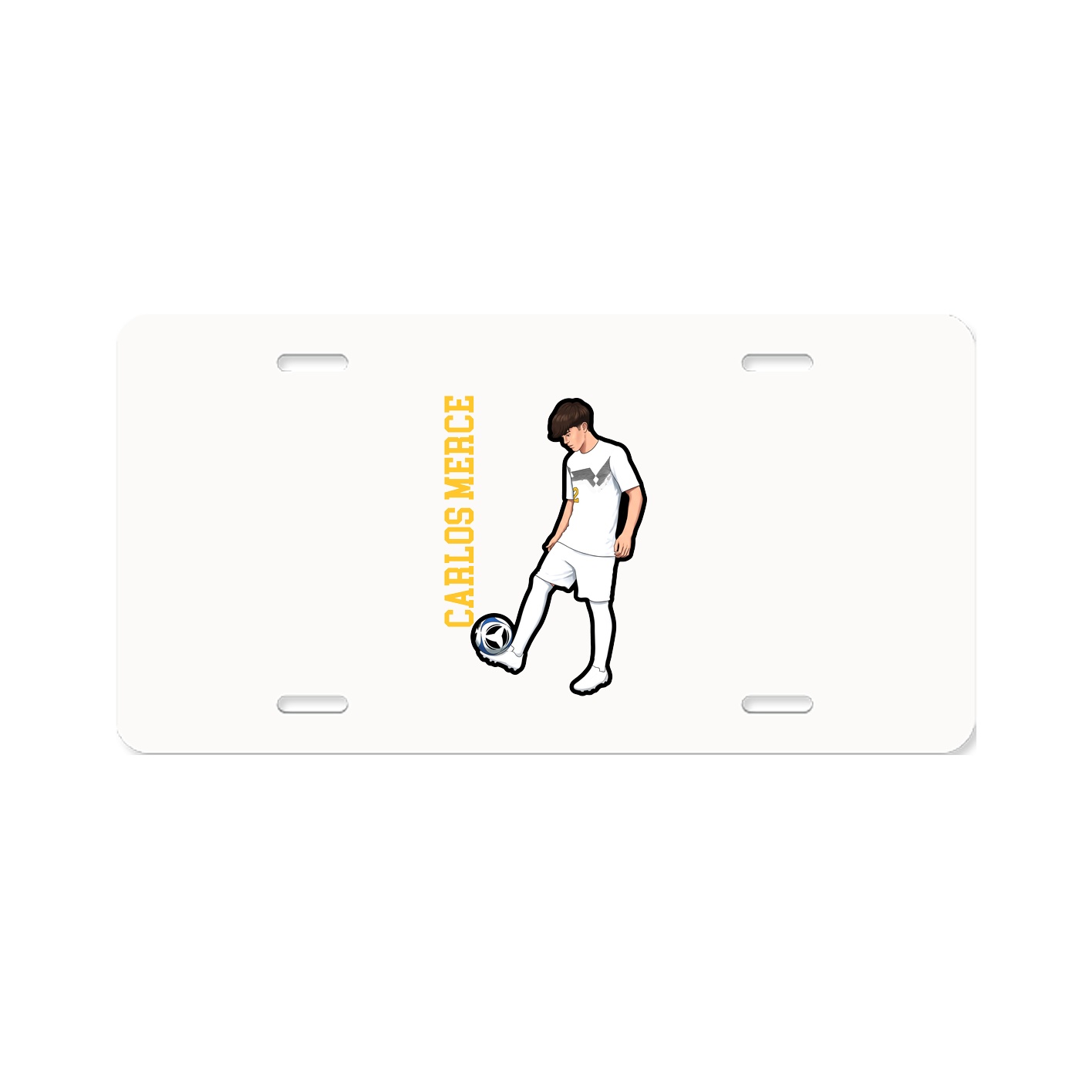 License Plate — Name Vertical in Classic
