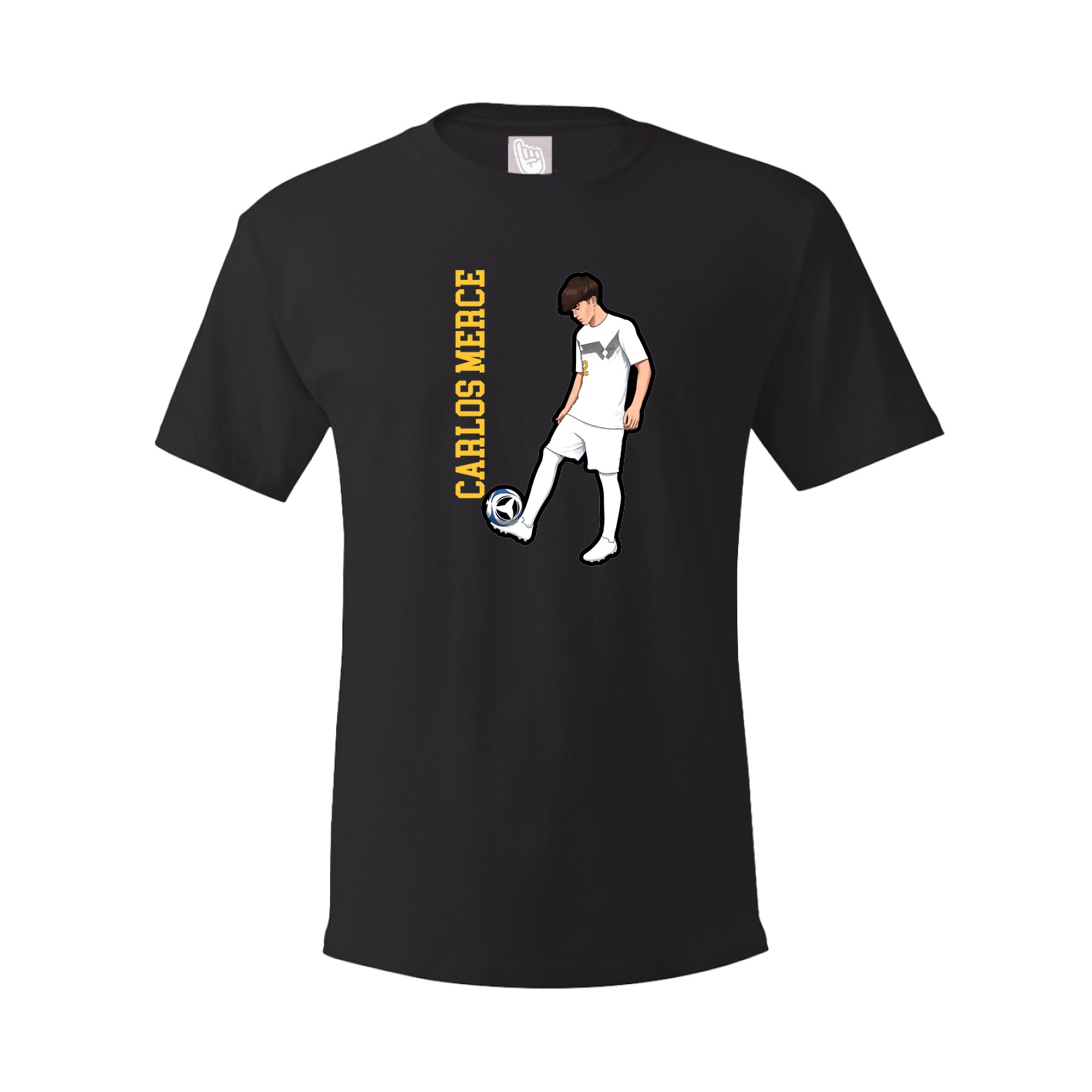 Youth Tee — Name Vertical in Black