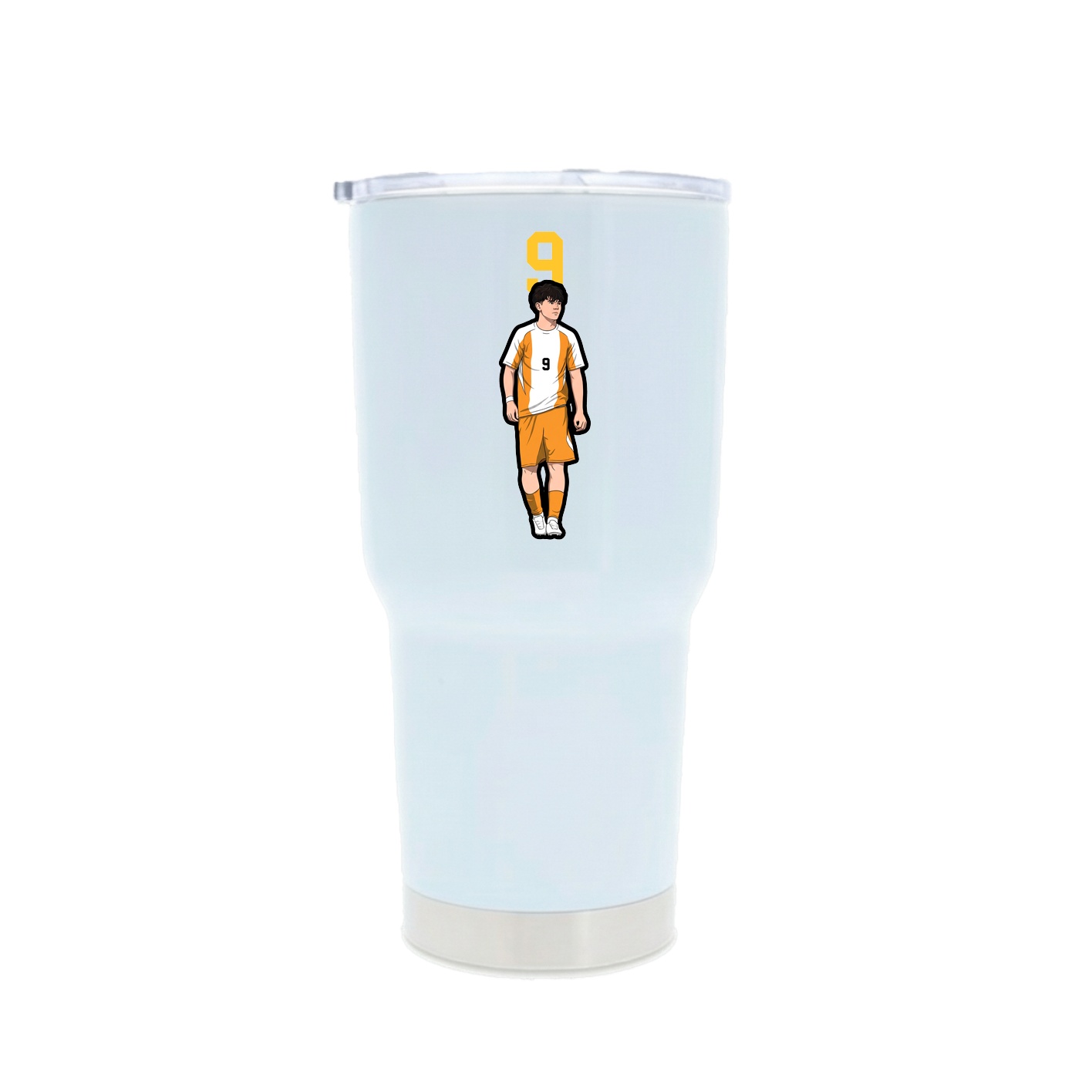 30oz Stainless Steel Tumbler — Number Top in White