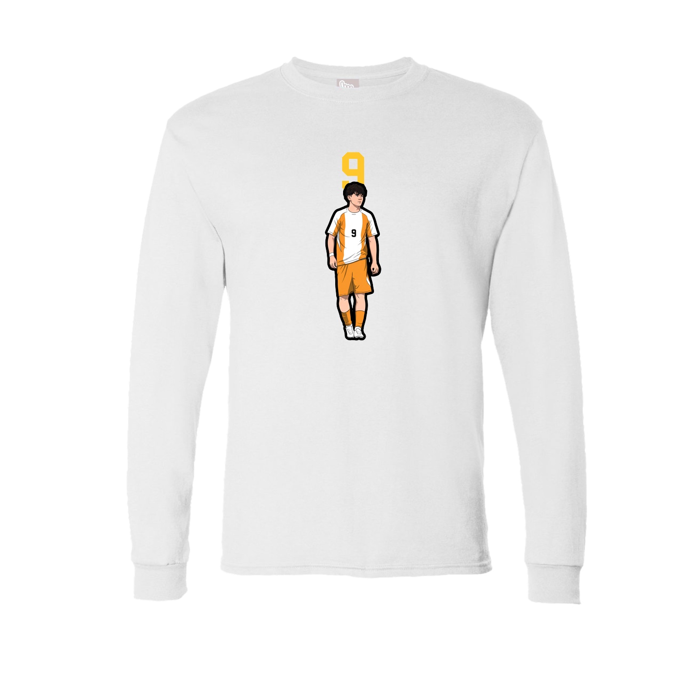 Long Sleeve Tee — Number Top in White