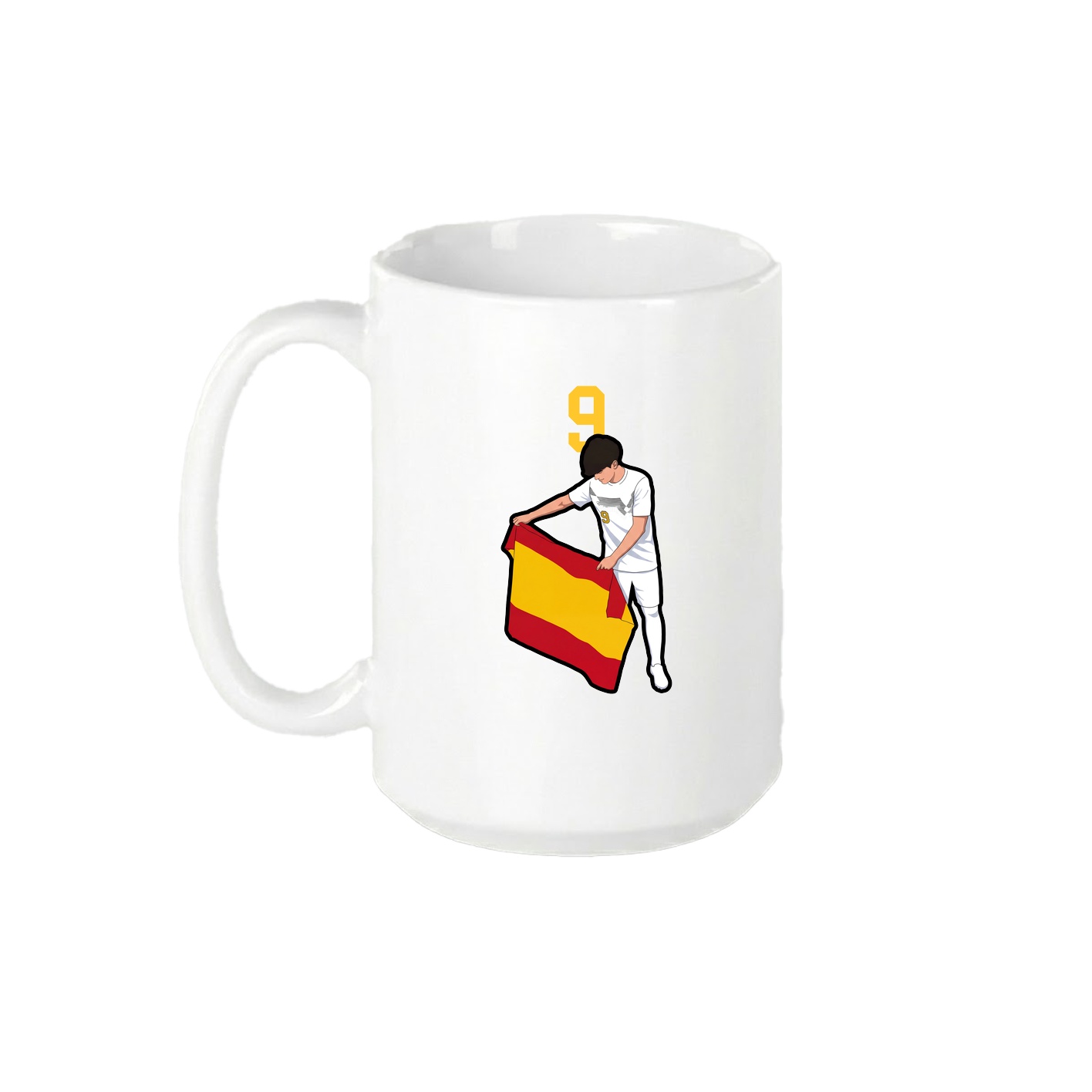 15oz Coffee Mug — Number Top in White
