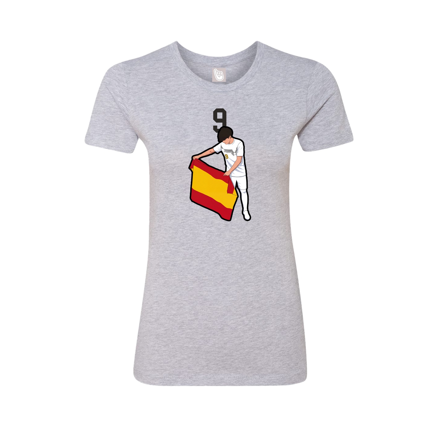 Womens Tee — Number Top in Grey