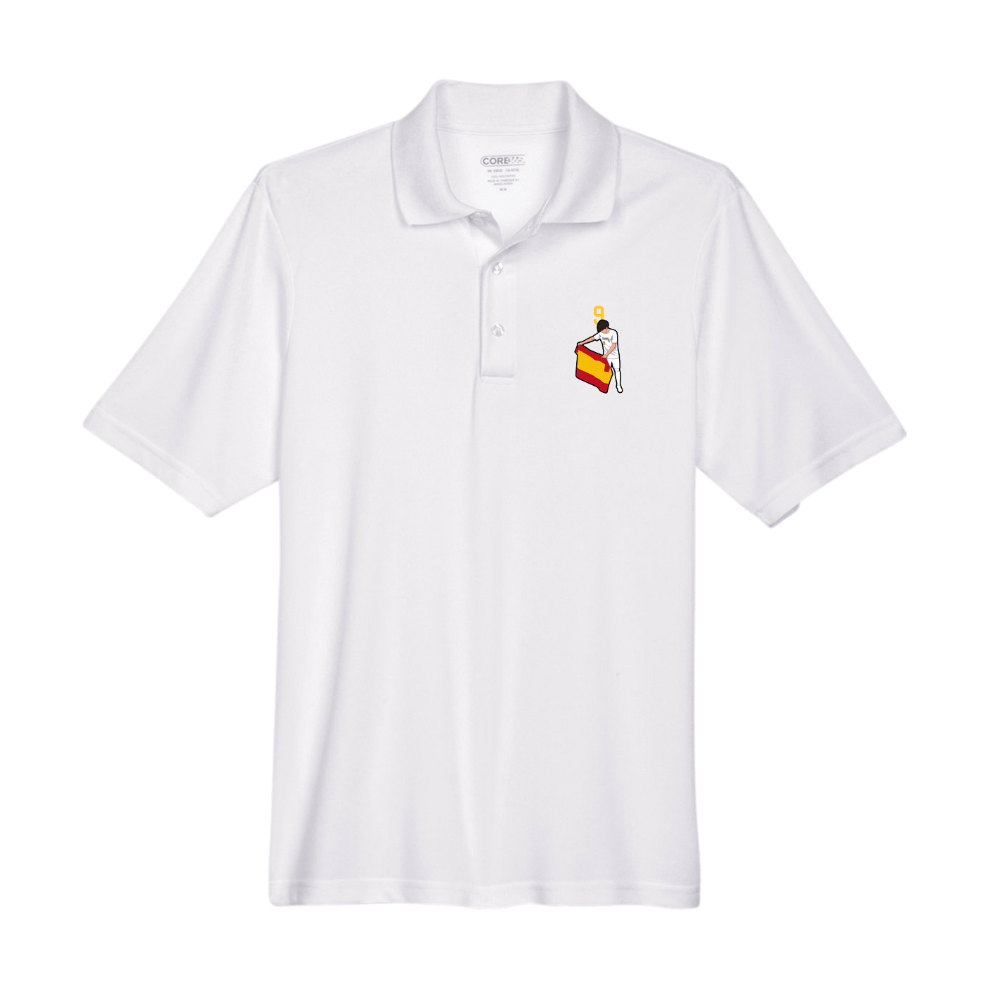 Performance Polo — Number Top in White