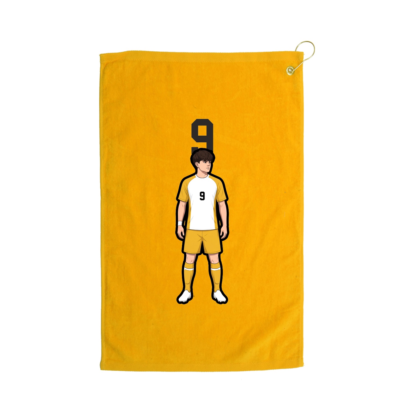 Golf Towel — Number Top in Gold