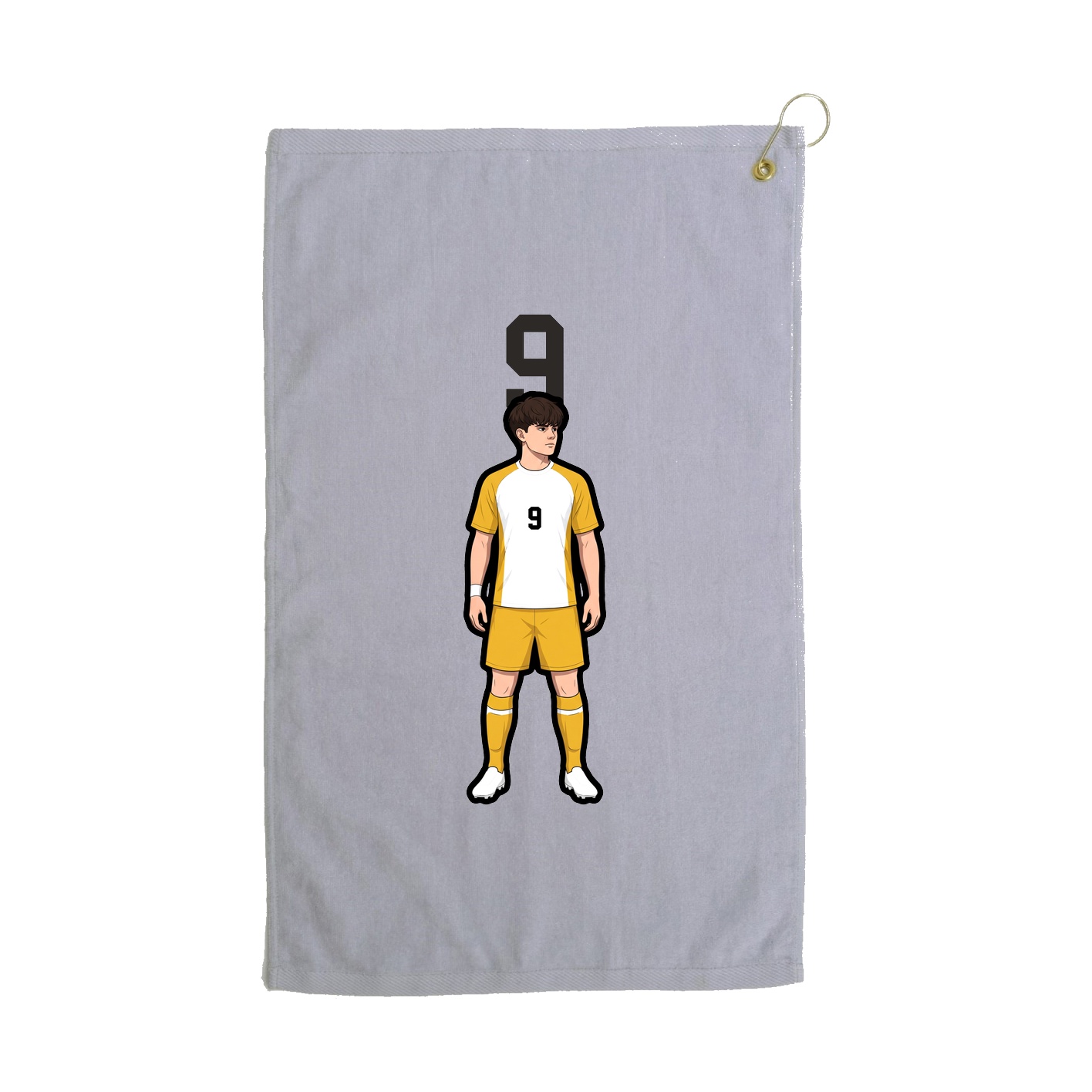 Golf Towel — Number Top in Grey