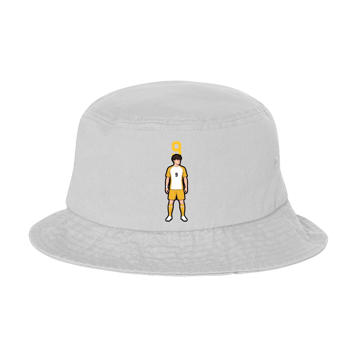 Bucket Cap — Number Top in White