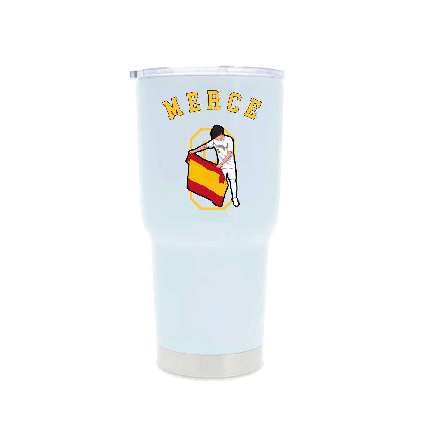 30oz Stainless Steel Tumbler — Shirsey Arch in White
