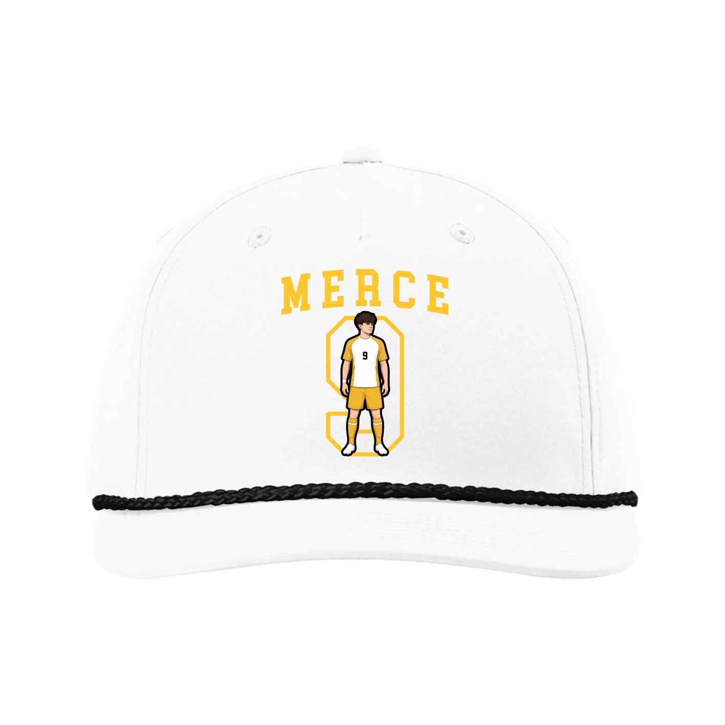 Five-Panel Classic Rope Cap — Shirsey in White