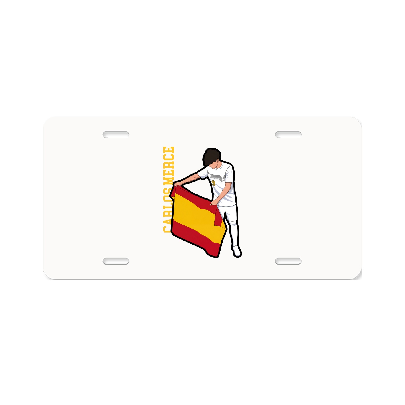 License Plate — Name Vertical in Classic
