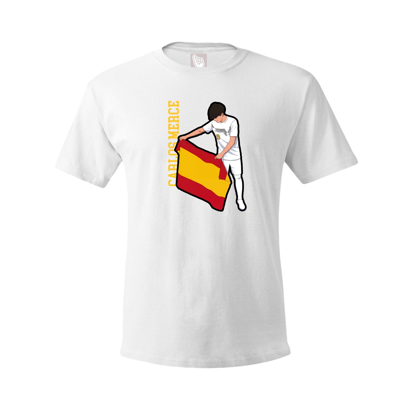 Youth Tee — Name Vertical in White
