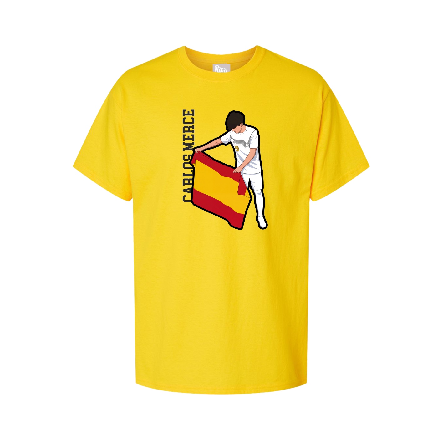 Youth Tee — Name Vertical in Gold