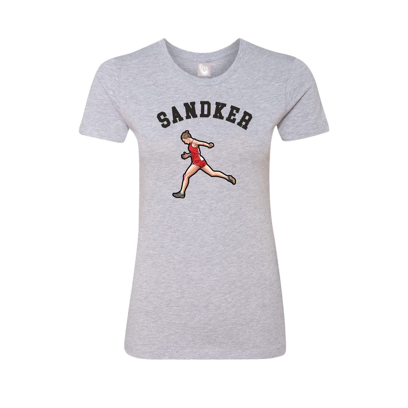Fitted Women's Tee — Shirsey Arch in Grey