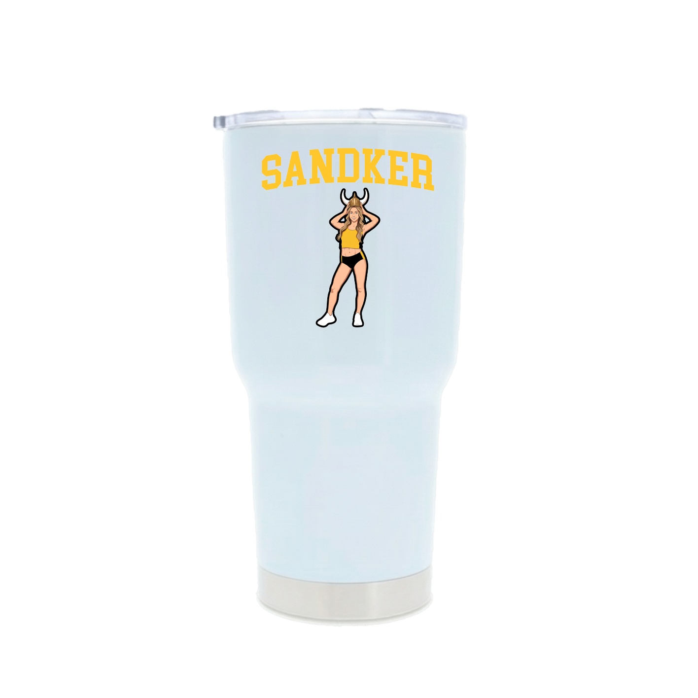 30oz Stainless Steel Tumbler — Shirsey in White