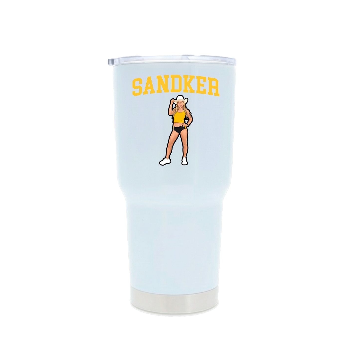 30oz Stainless Steel Tumbler — Shirsey in White