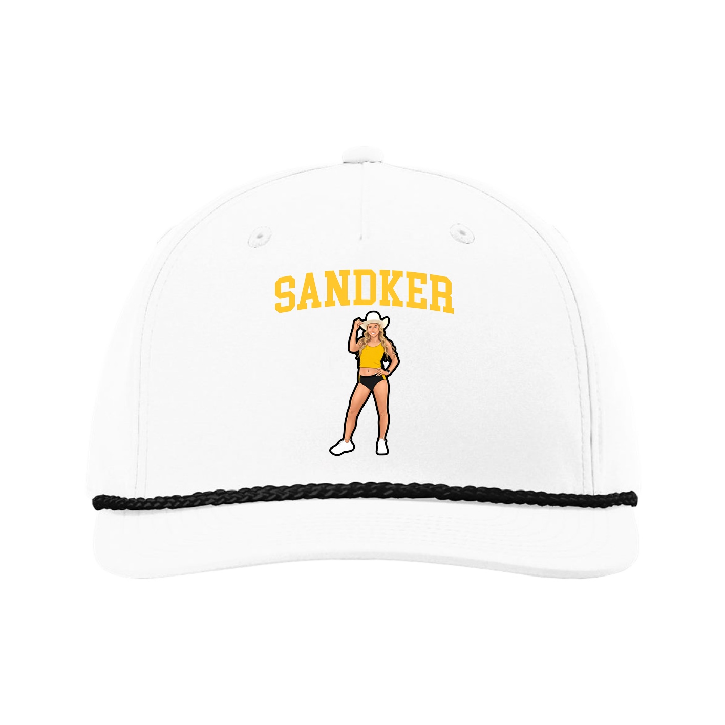 Five-Panel Classic Rope Cap — Shirsey in White