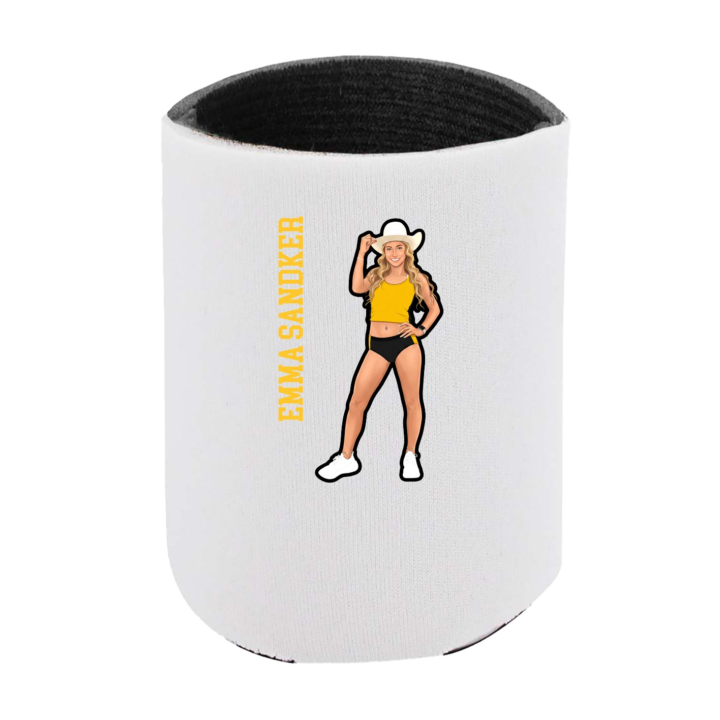 Can Holder — Name Vertical in White