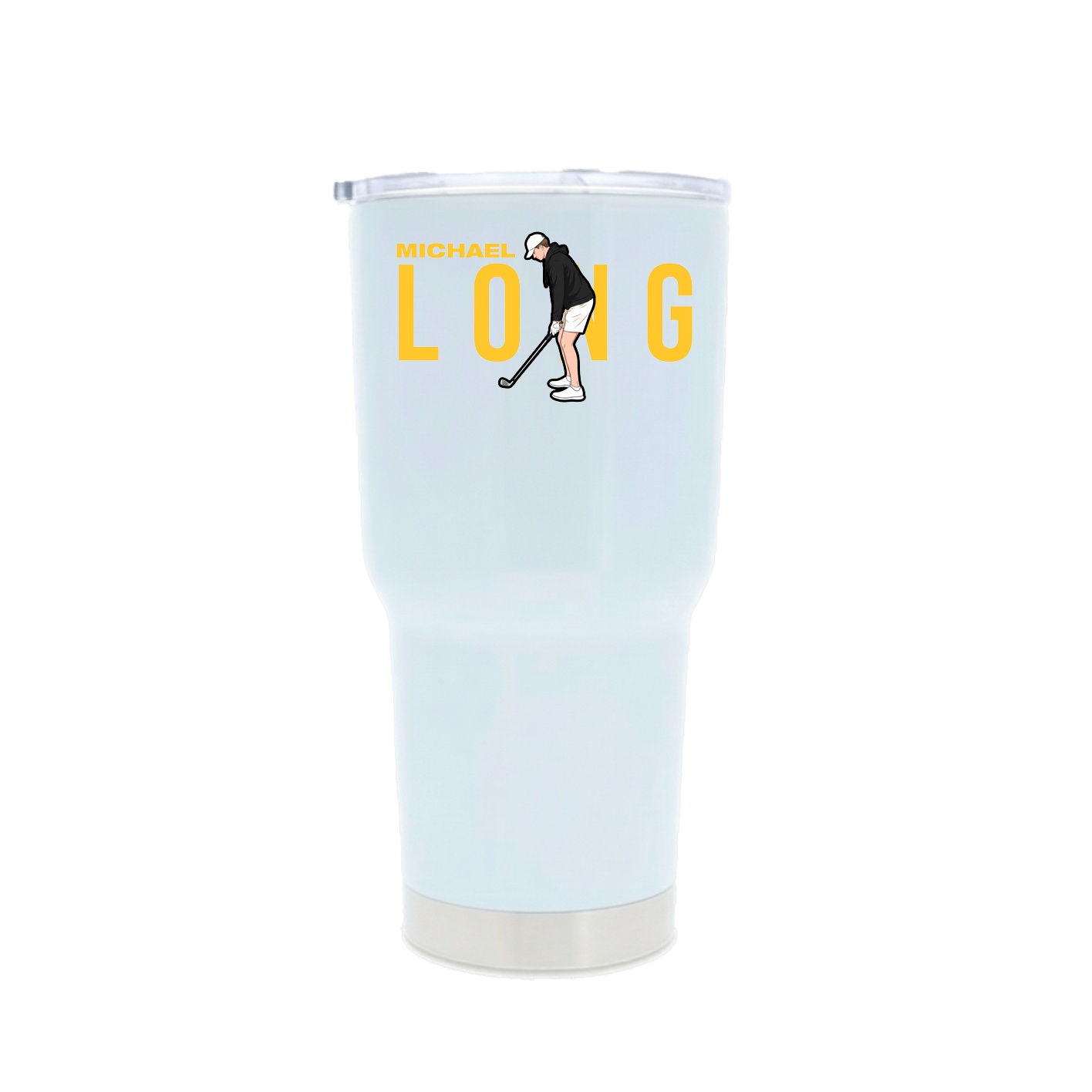 30oz Stainless Steel Tumbler — Player Name in White