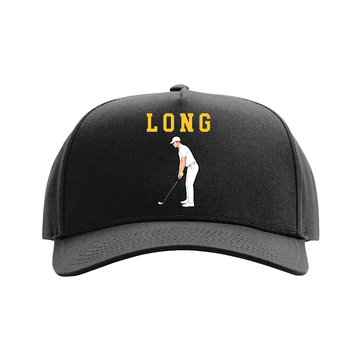 Full Fabric Five-Panel Champ Cap — Shirsey in Black