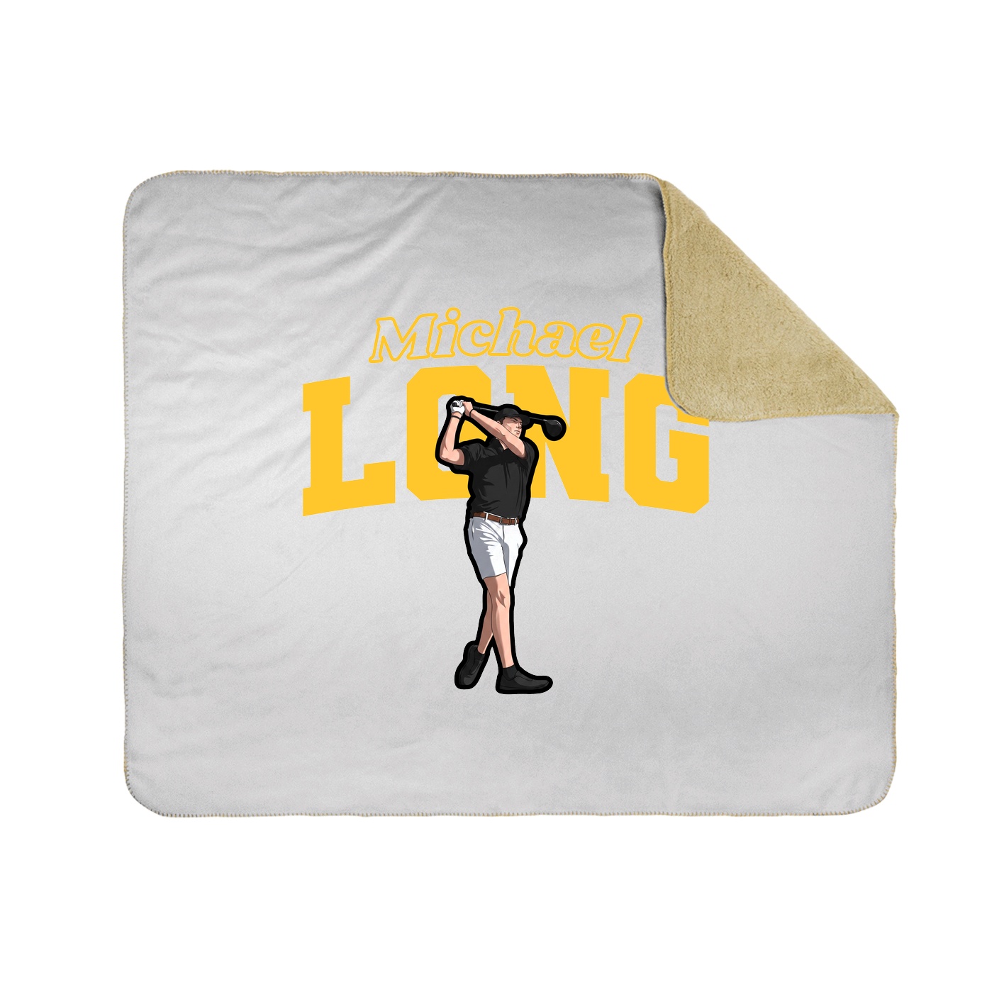 Throw Blanket — Name Arch in White
