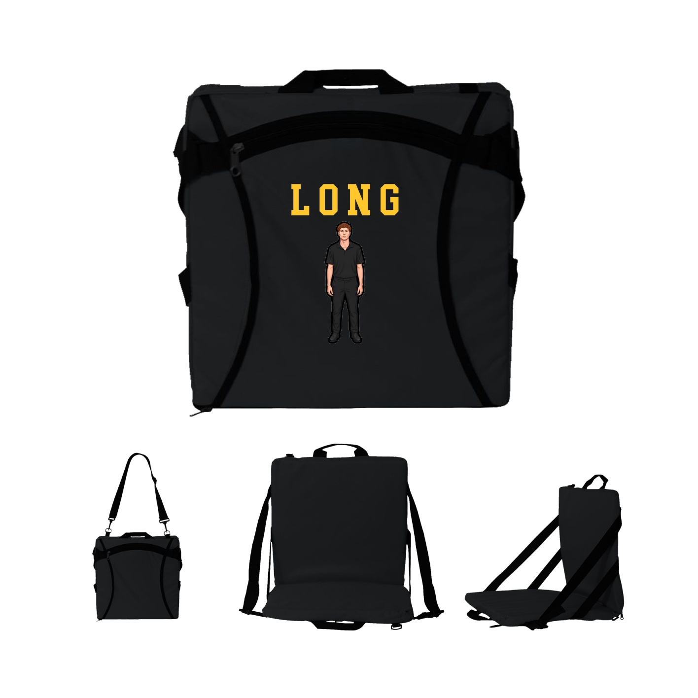 Folding Stadium Seat — Shirsey in Black