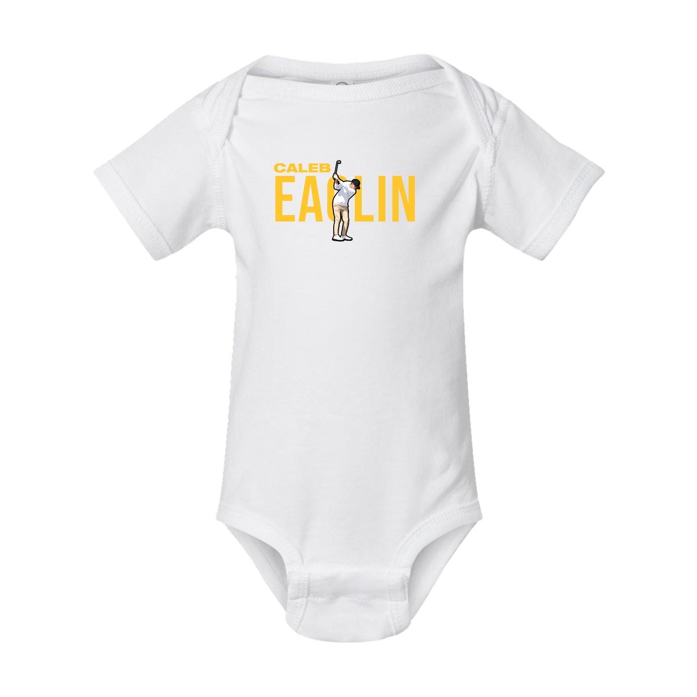 Baby Onesie — Player Name in White