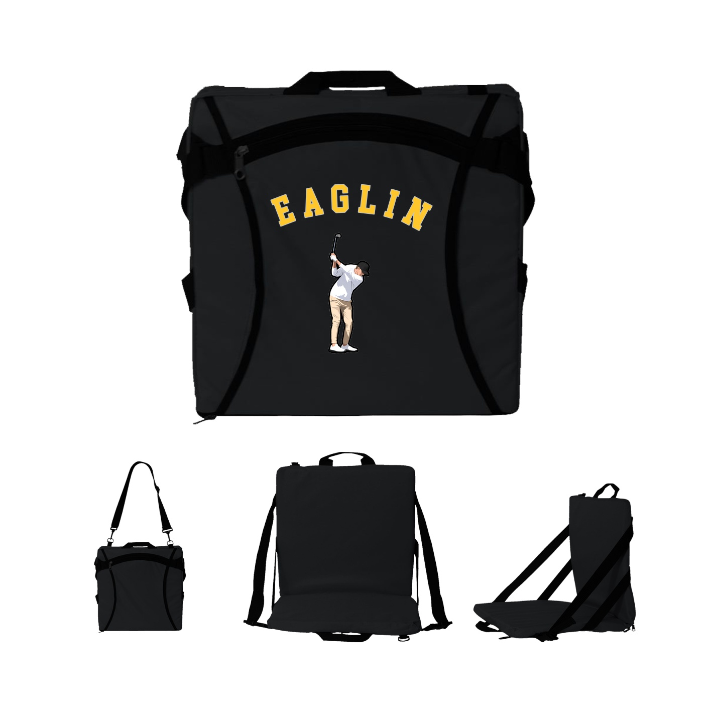 Folding Stadium Seat — Shirsey Arch in Black